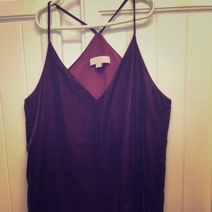 NWOT LOFT red velvet tank